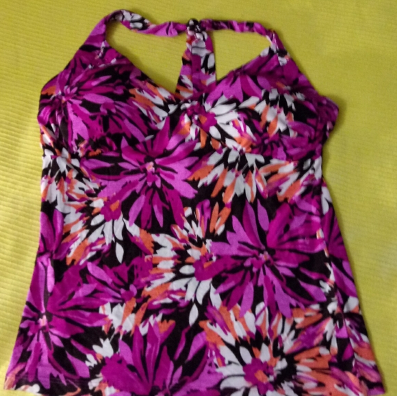 Y2K DEB 90s floral halter top - Picture 1 of 6